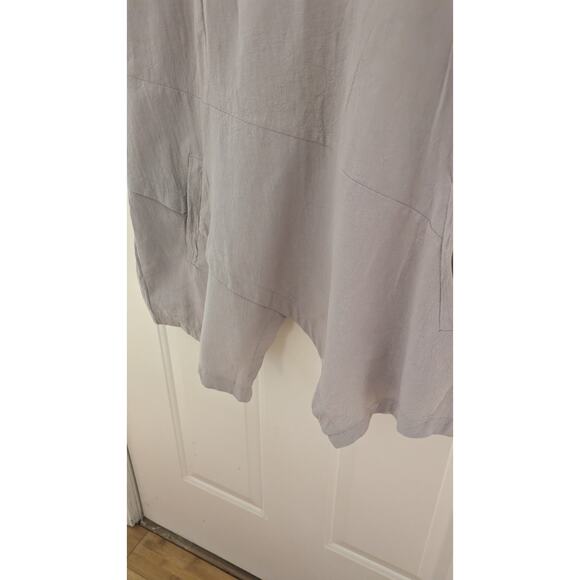 Misslook Grey/Tan Asymmetrical Tunic with Pockets, XL , Cotton/Polyester, Hippie - Picture 5 of 12